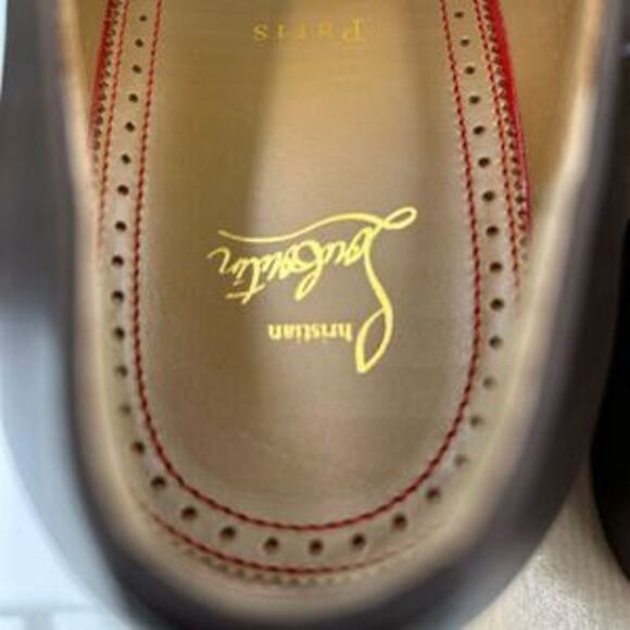 Men's Christian Louboutin cotomale Leather Oxford, size 45 made in Italy - Picture 2 of 13